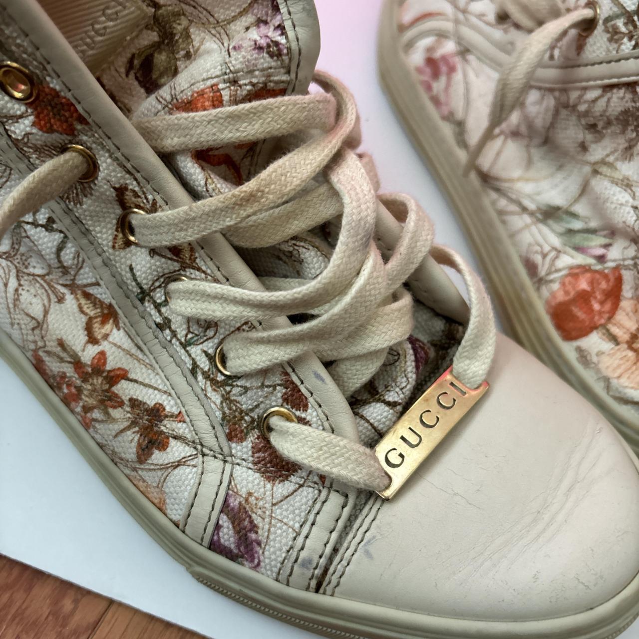 Gucci Multicolor Floral Canvas High Top Sneakers