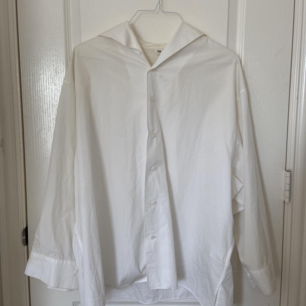 Yohji Yamamoto Women's White Blouse | Depop