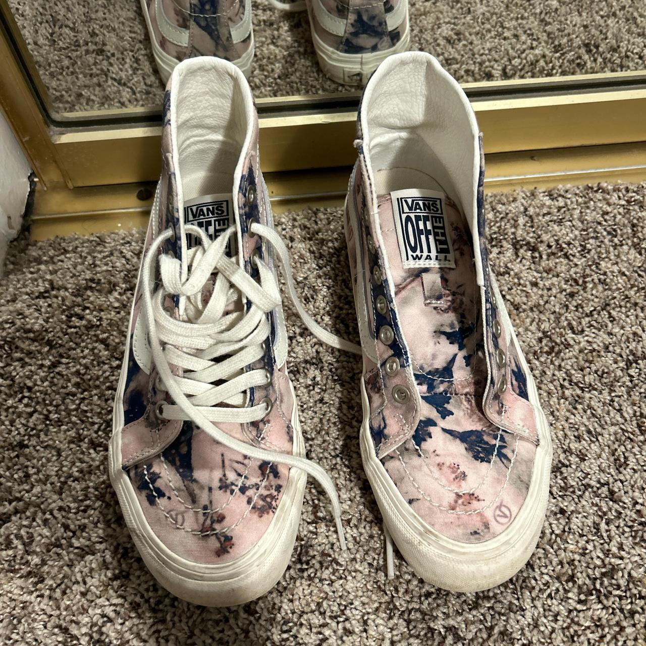 Tie-dye blue and pink Vans Women's size Depop