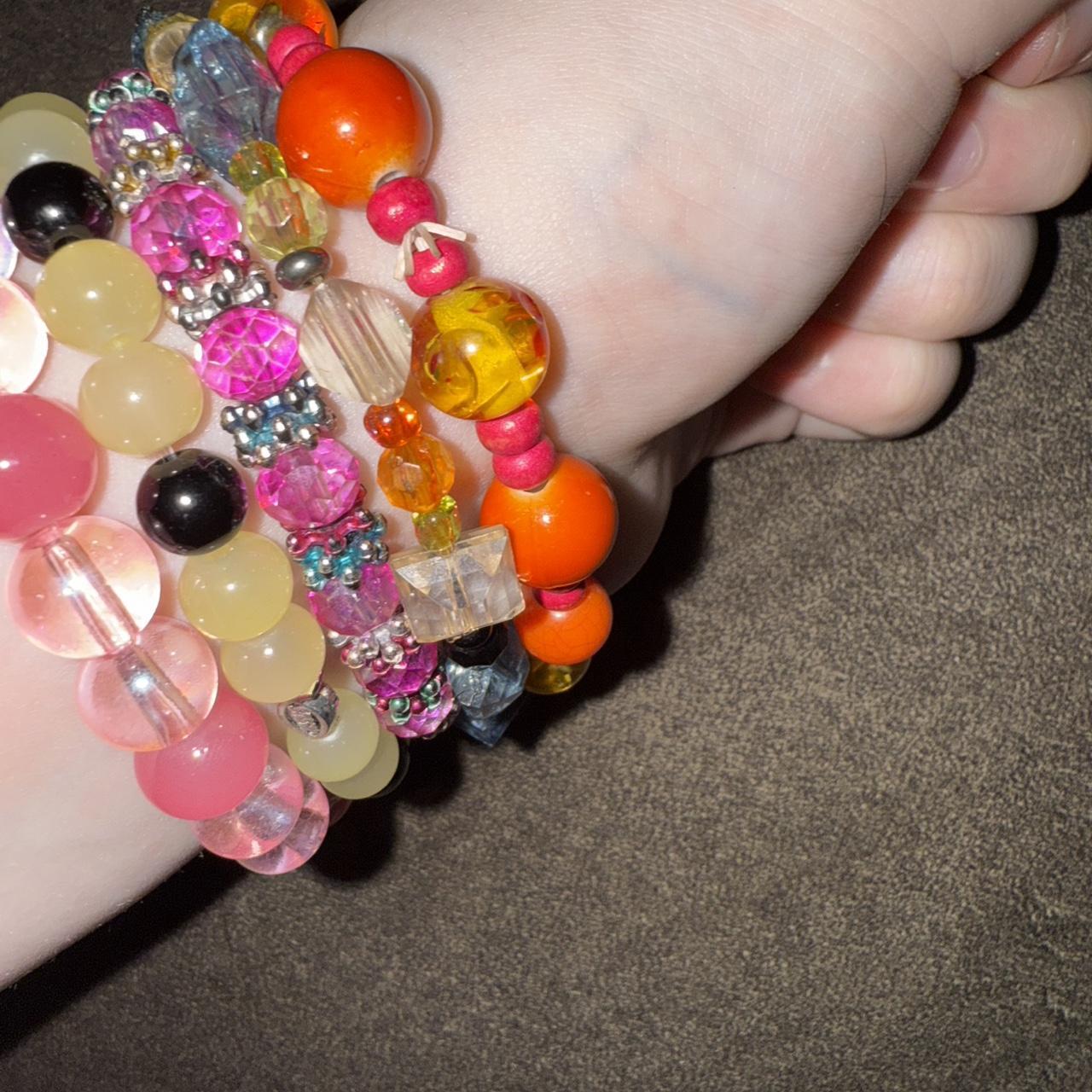 Women's Bracelet - Multi – 5 Multi-coloured beade… - image 2