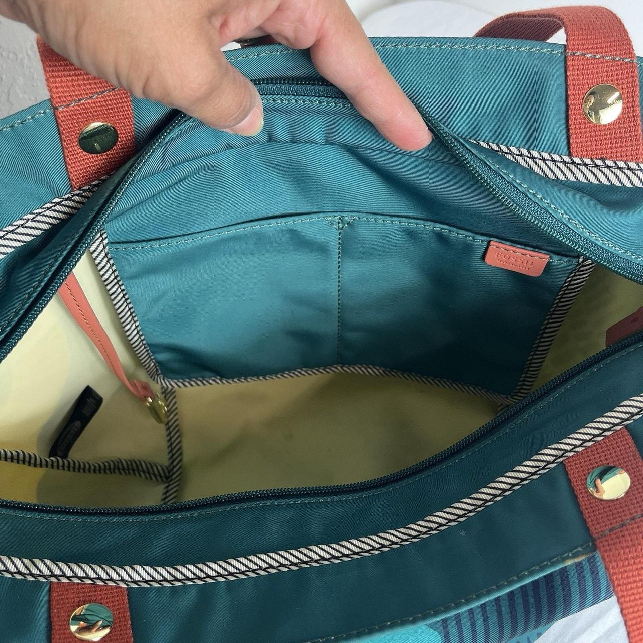 Fossil Women's Bag - Green/Orange – Fossil Key Pe… - image 6