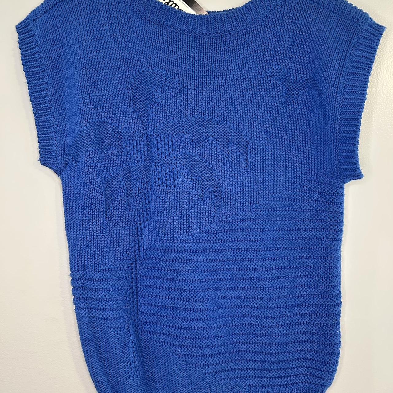 Vintage Women's Sweater - Blue - S – Vintage 80s Catalina Sweater Top Knit Sleeveless …