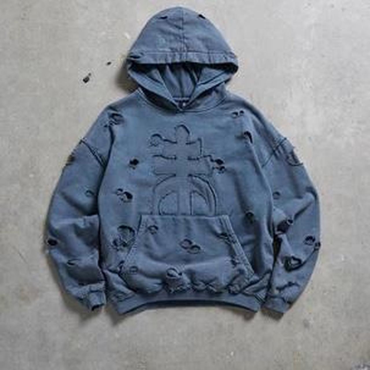 DROPDEAD フーディー dropdead official double layered lure distressed | Depop