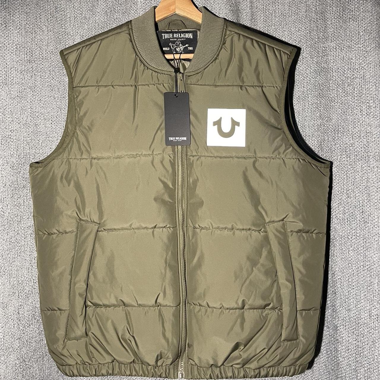 True Religion Khaki Green Gilet RRP: £175