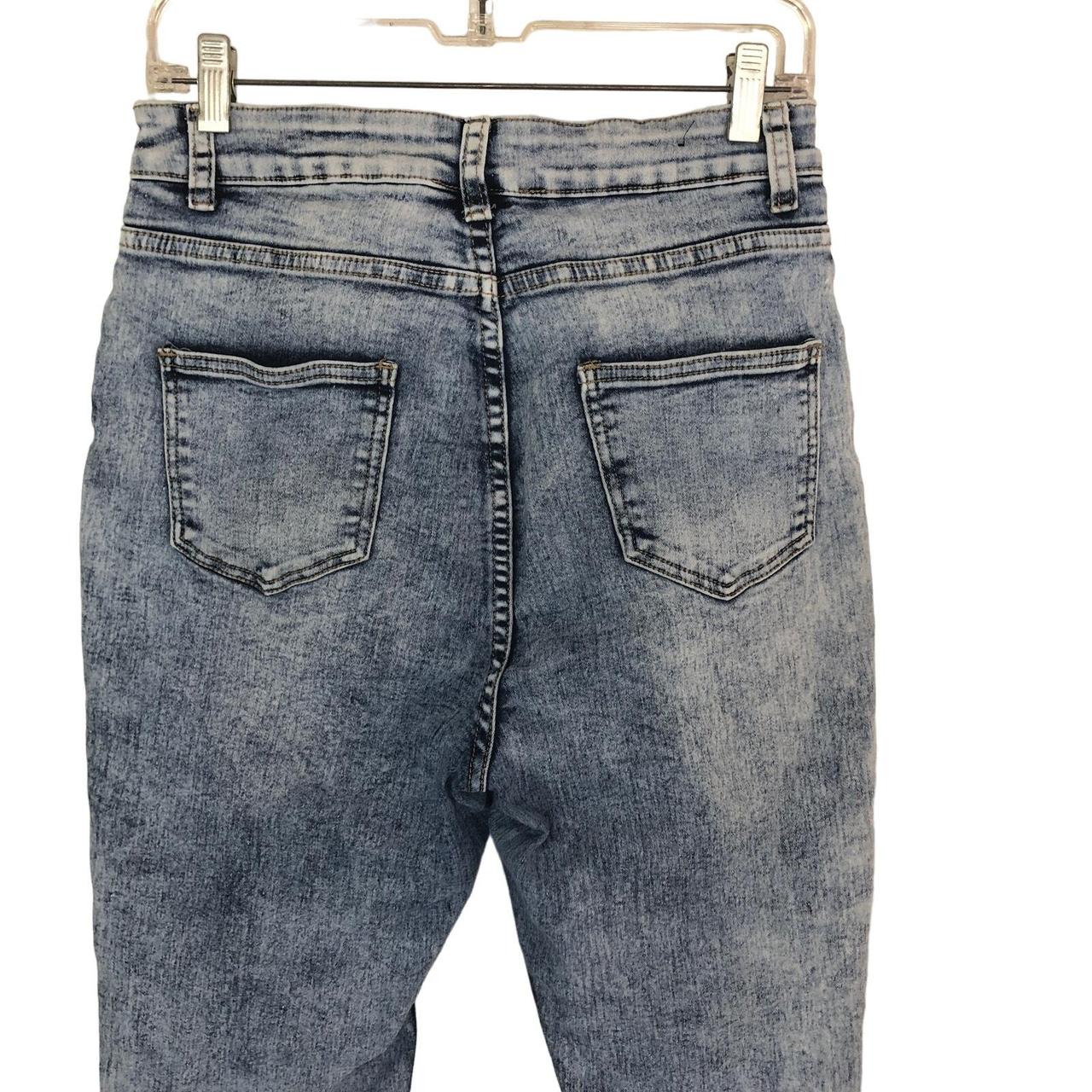 B.O.B Jeans High Rise Stretch Distressed Tapered... Depop