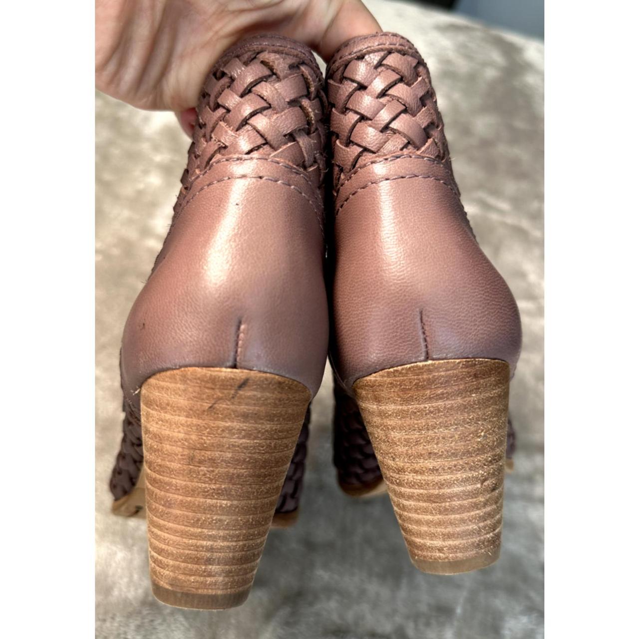 Frye Reed Cut Out Woven Leather Western Boots Bootie