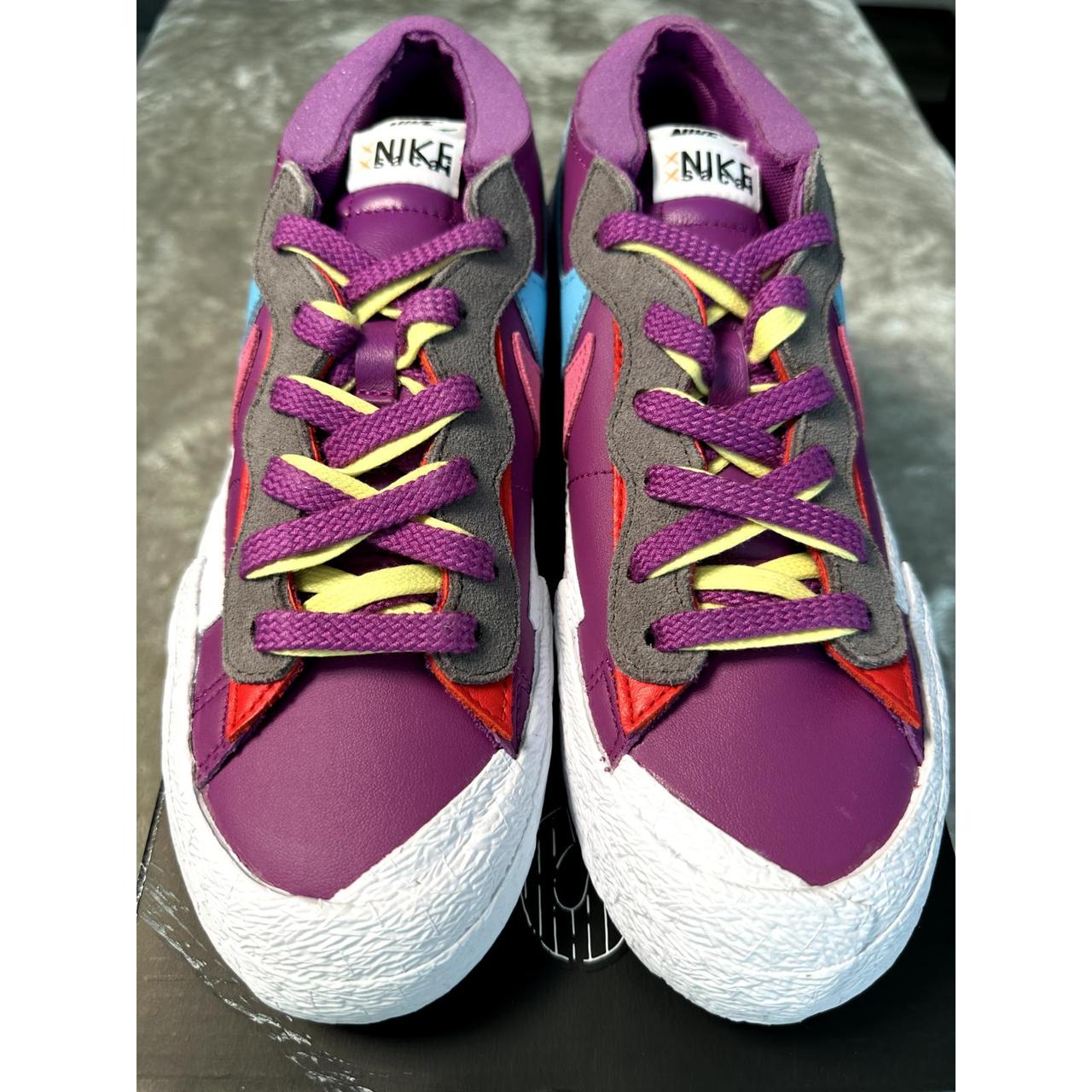 Nike Blazer Low Sacai Kaws Purple Dusk Pulse White... - Depop