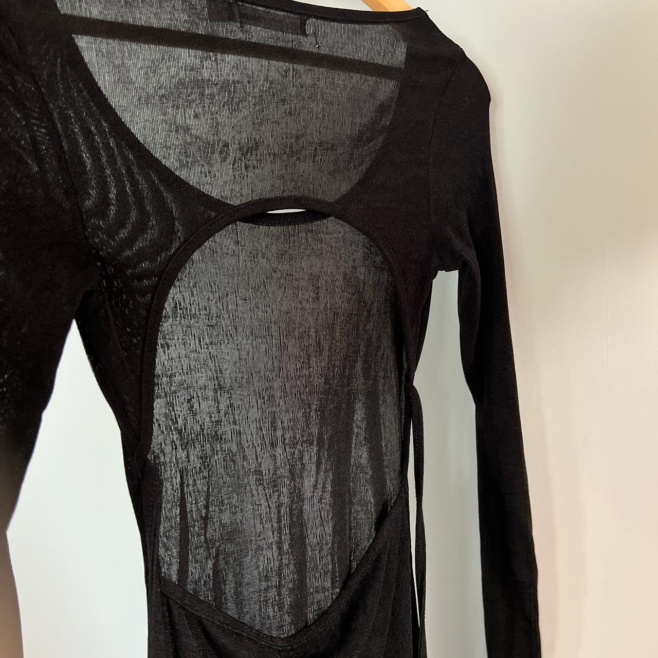 vrg grl black sheer maxi dress - size 6/XS - worn... - Depop