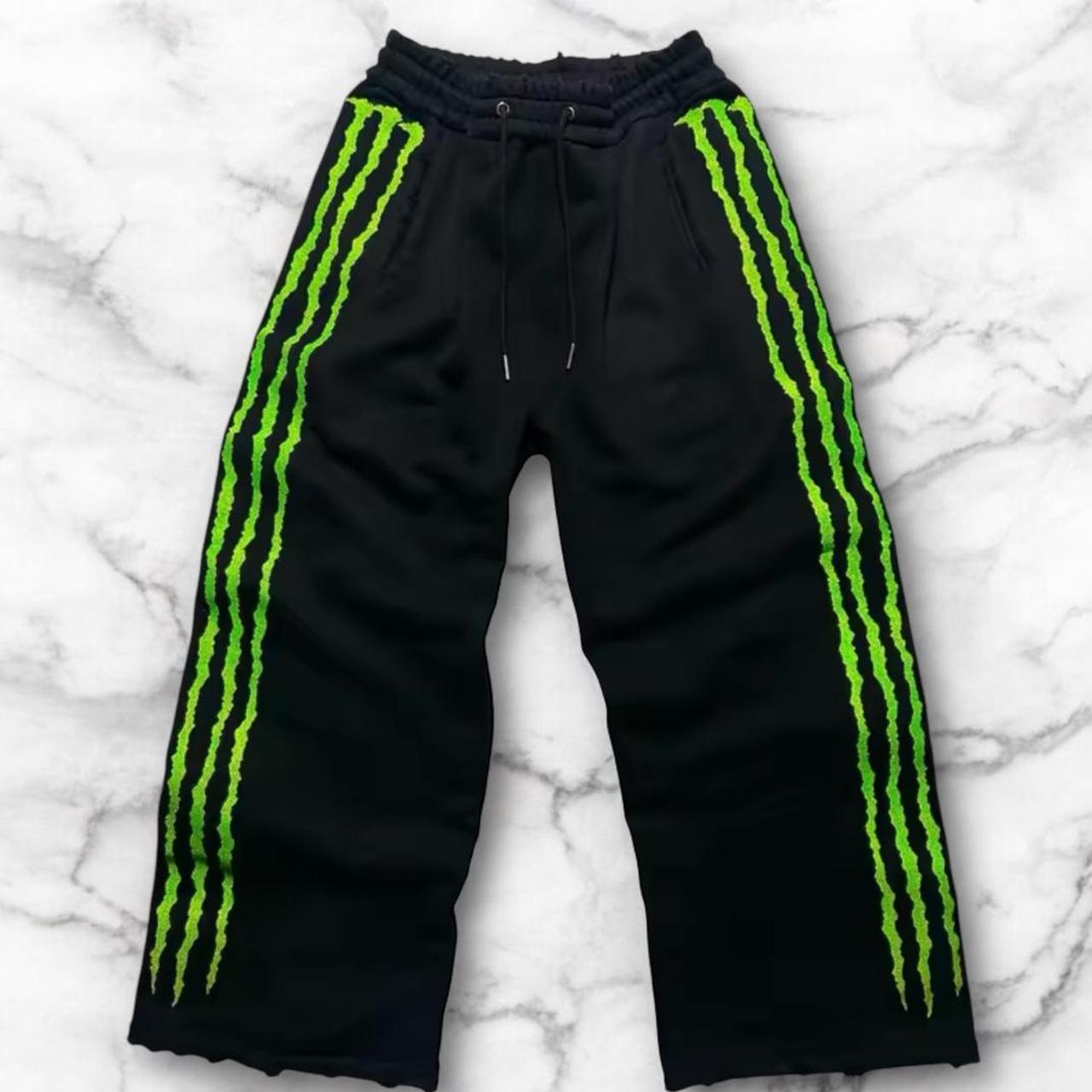Monster sweatpants Fits pretty baggy Size L Has cuff... | Depop