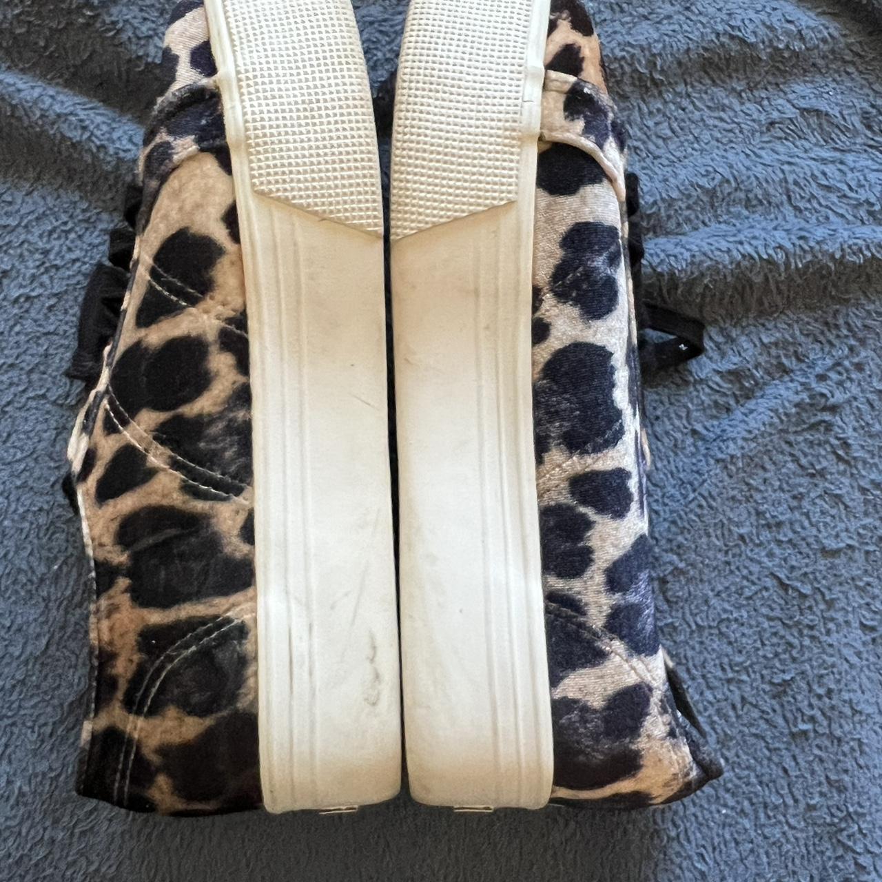 Superga leopard print platform trainers in black Depop