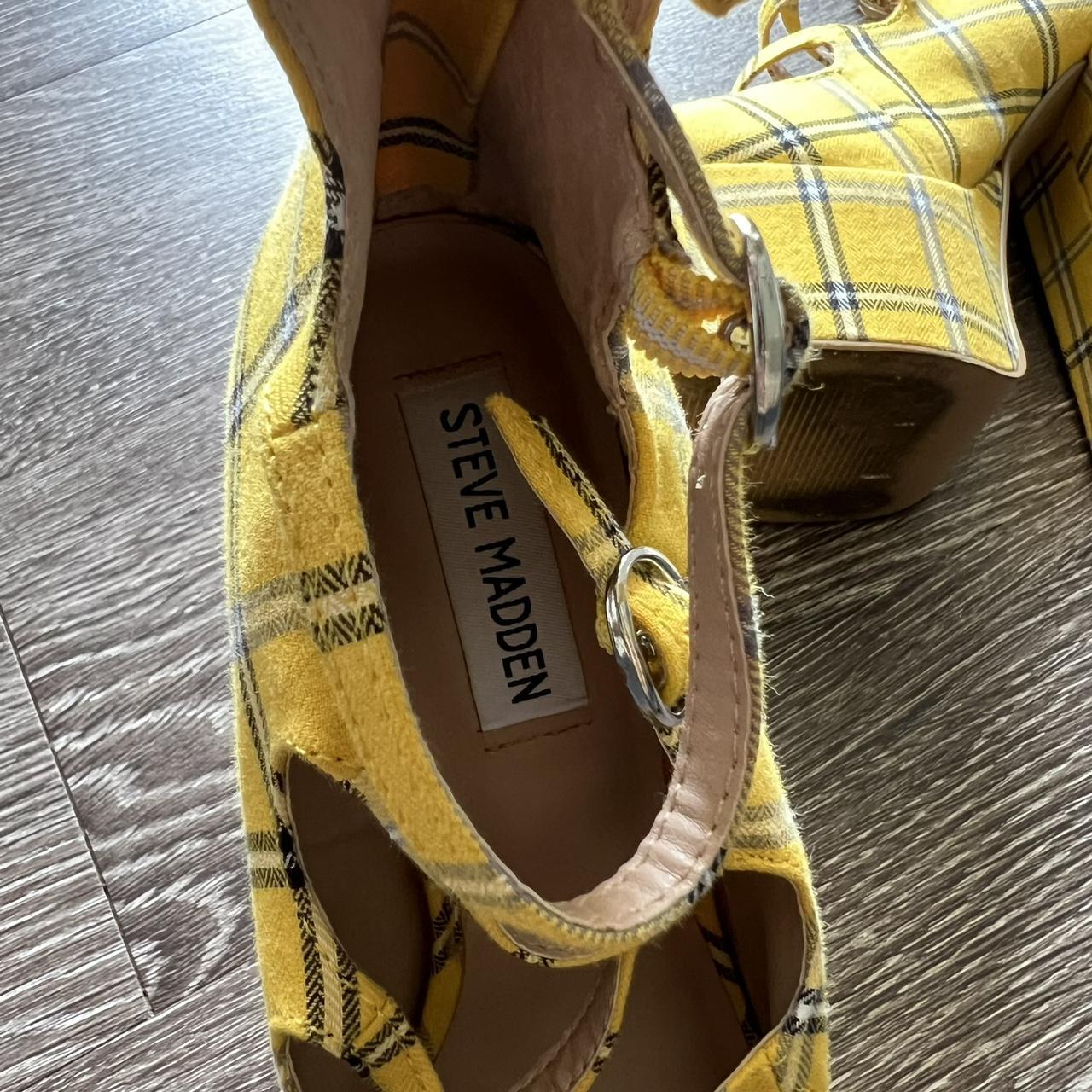 Steve Madden Rosario Women s plaid platform heels. Depop