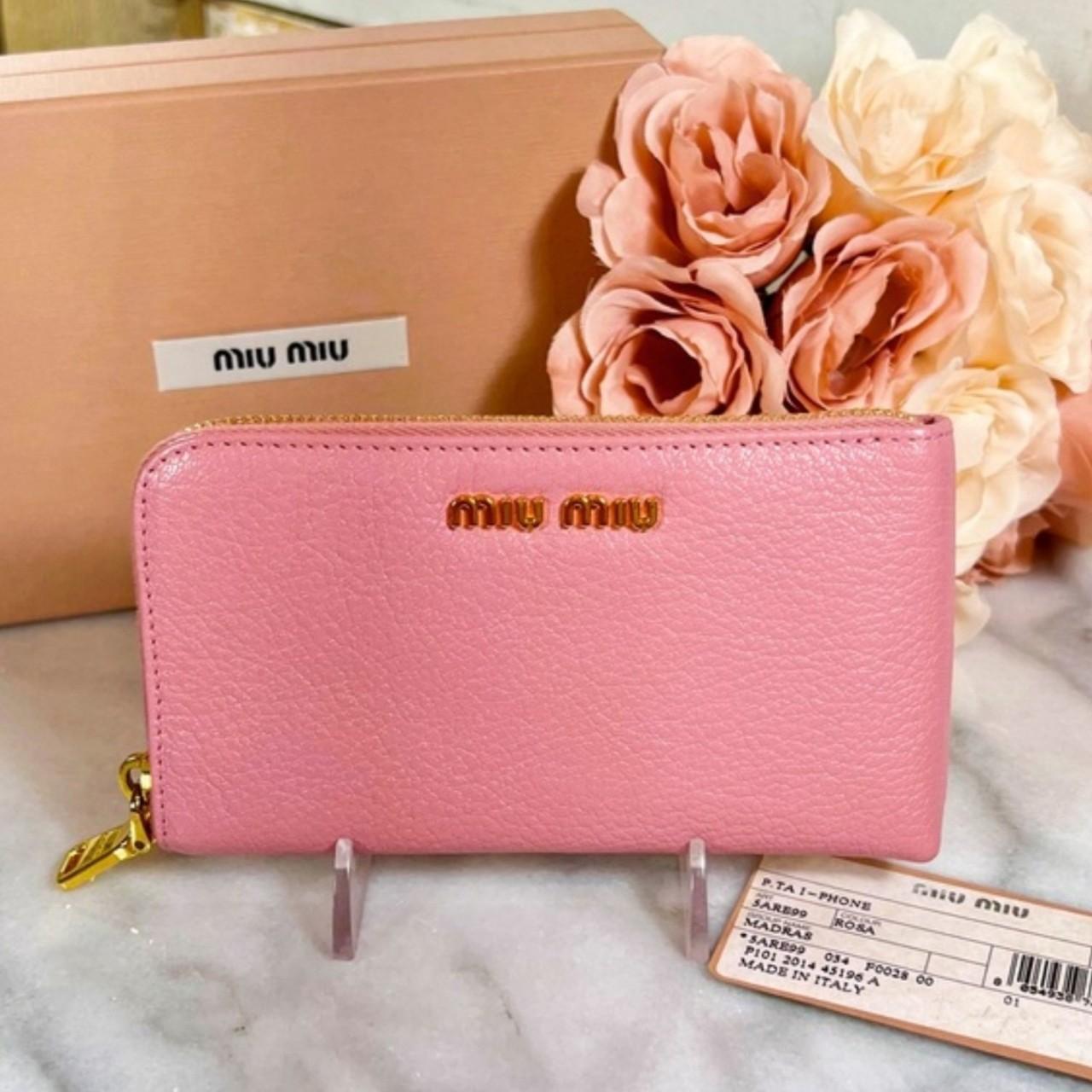 Miu Miu Women's Wallet - Pink – Miu Miu Luxury du… - image 1