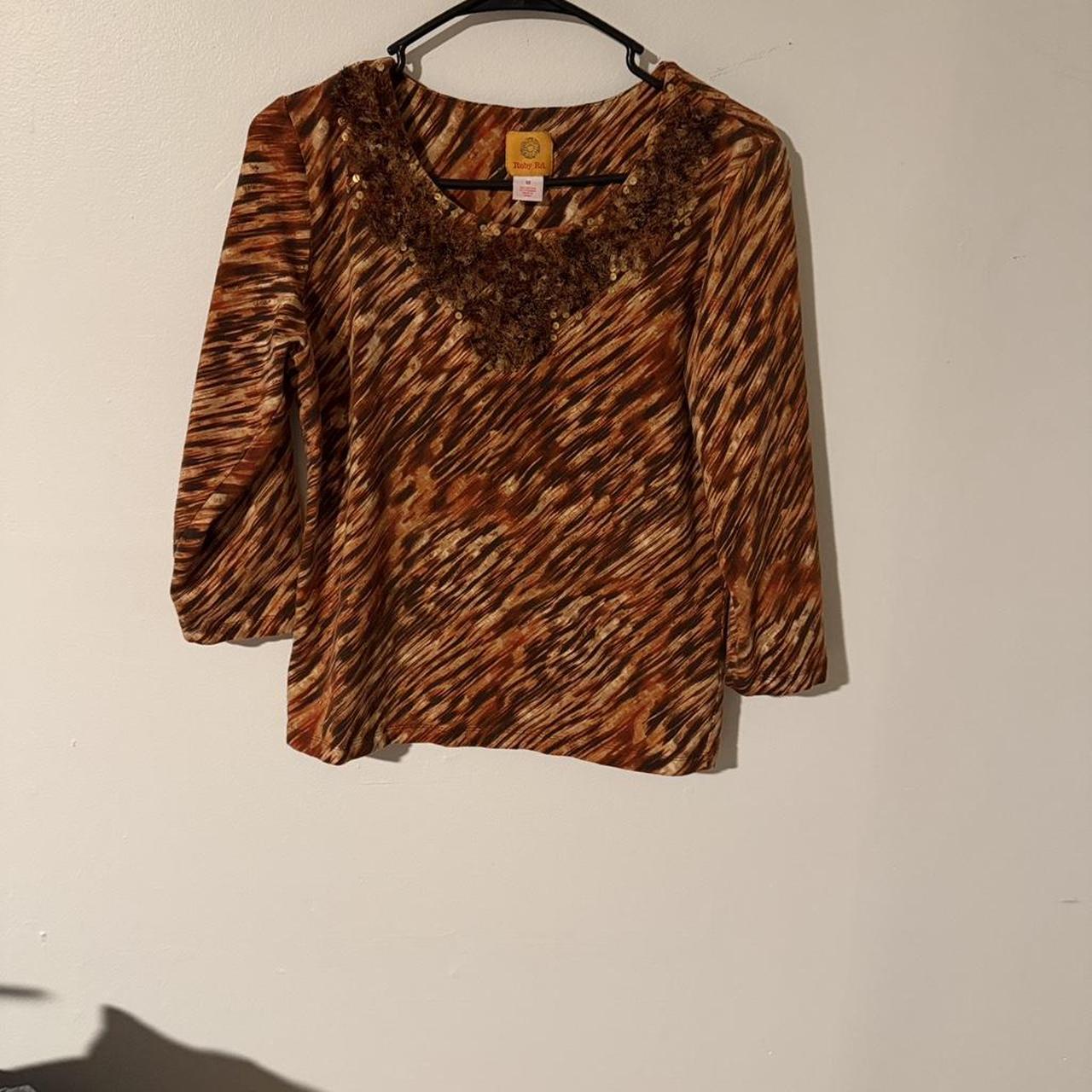 Ruby Rd. Women's Blouse - Brown/Multi - M – Ruby … - image 1