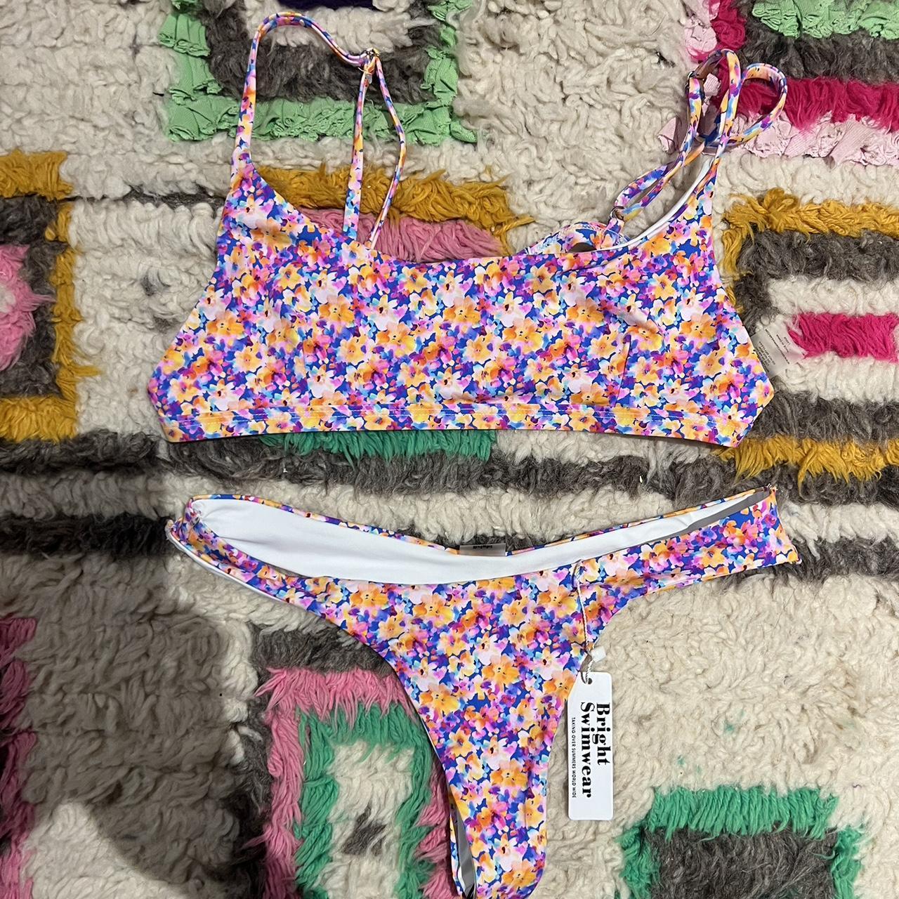 BRIGHT swimwear bikini LISTED AS BLACKBOUGH (depop... Depop