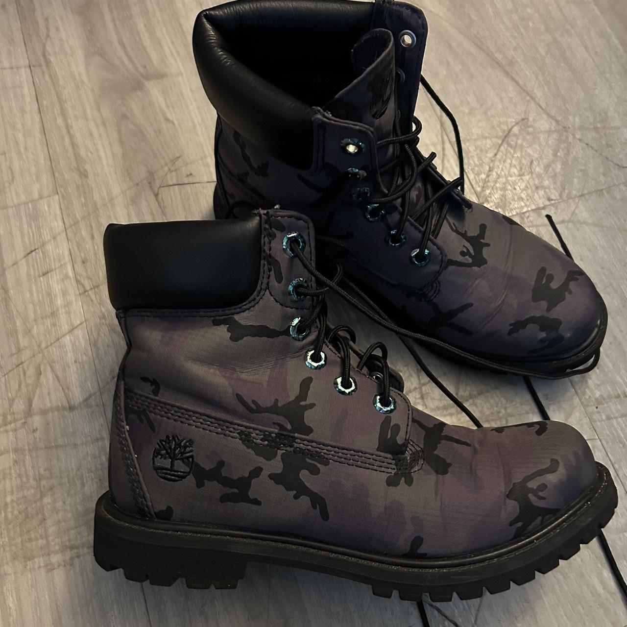 Purple Camo Timbs Depop