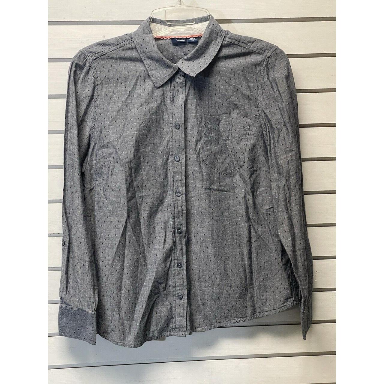 Basic Editions Women's Blouse - Grey - L – Basic … - image 1