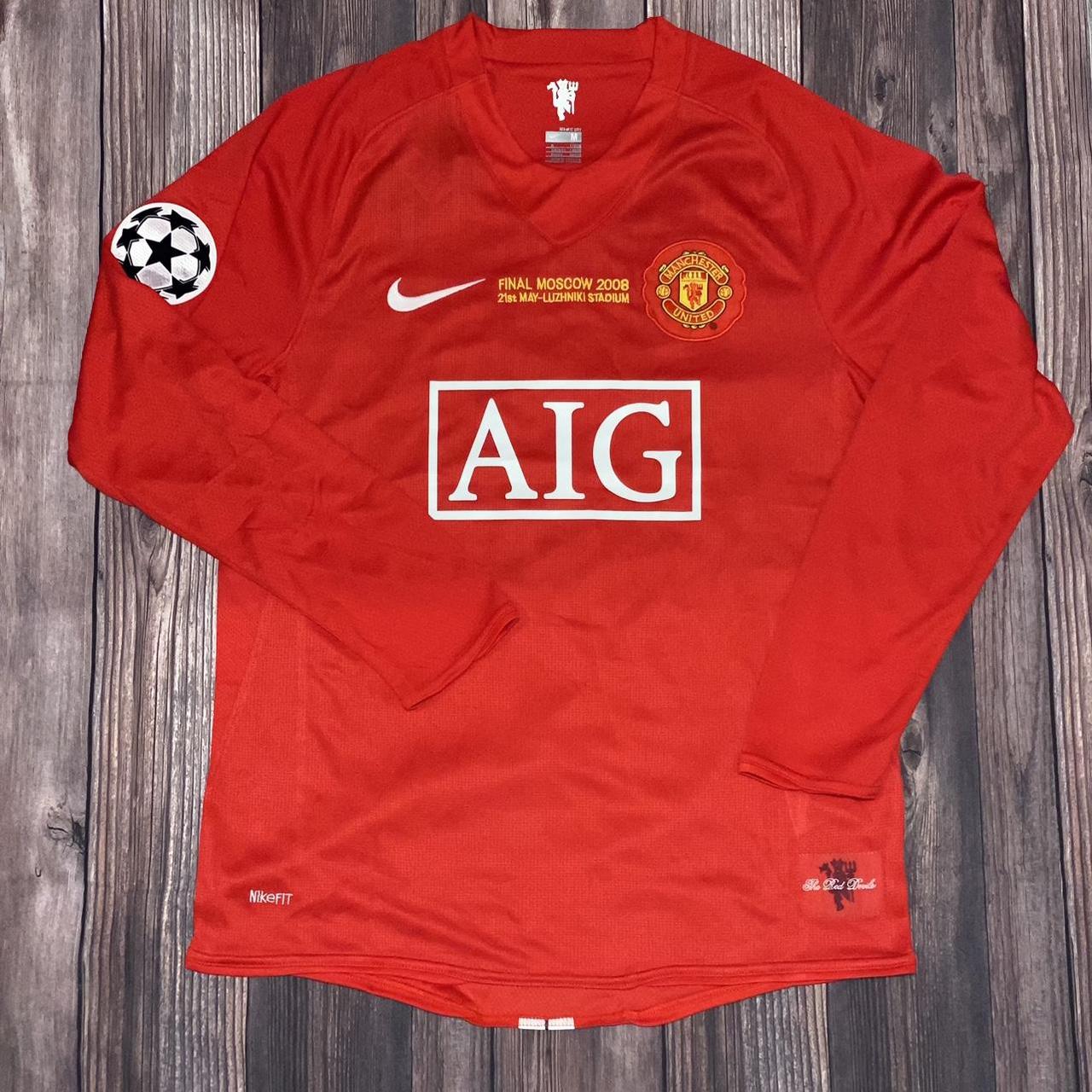 Ronaldo Nike Manchester United red long sleeve... - Depop