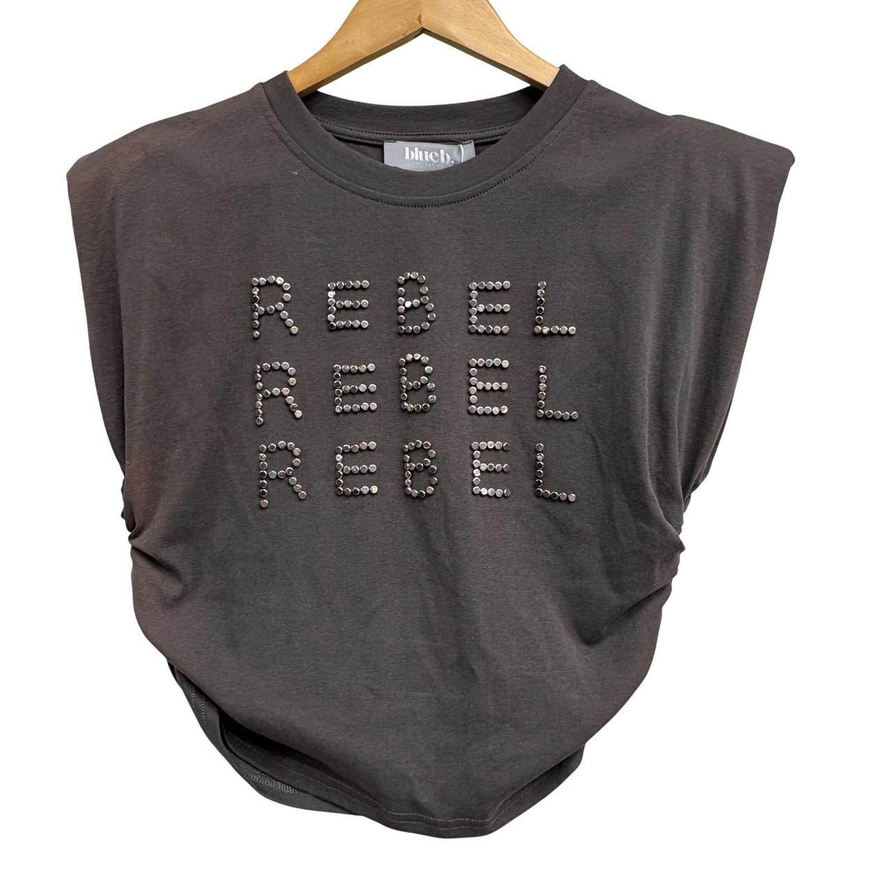 Bluezoo women's preloved grey streetwear grunge punk t-shirt