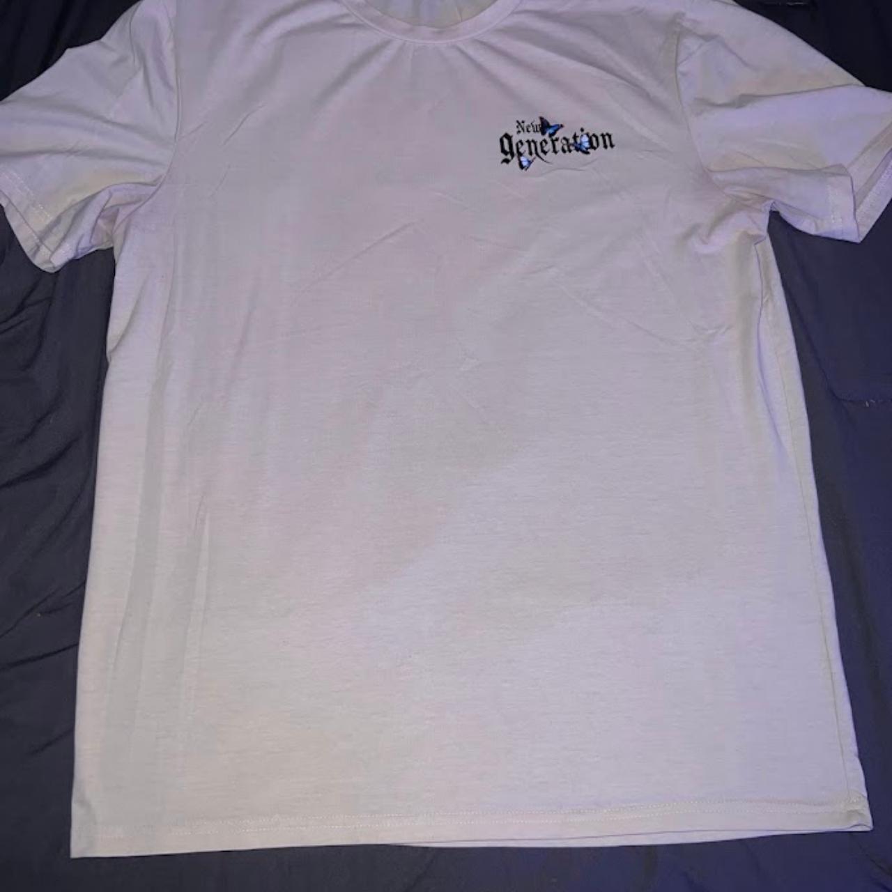 Large, Shein, New Generation Graphic Tee Shirt, Beige