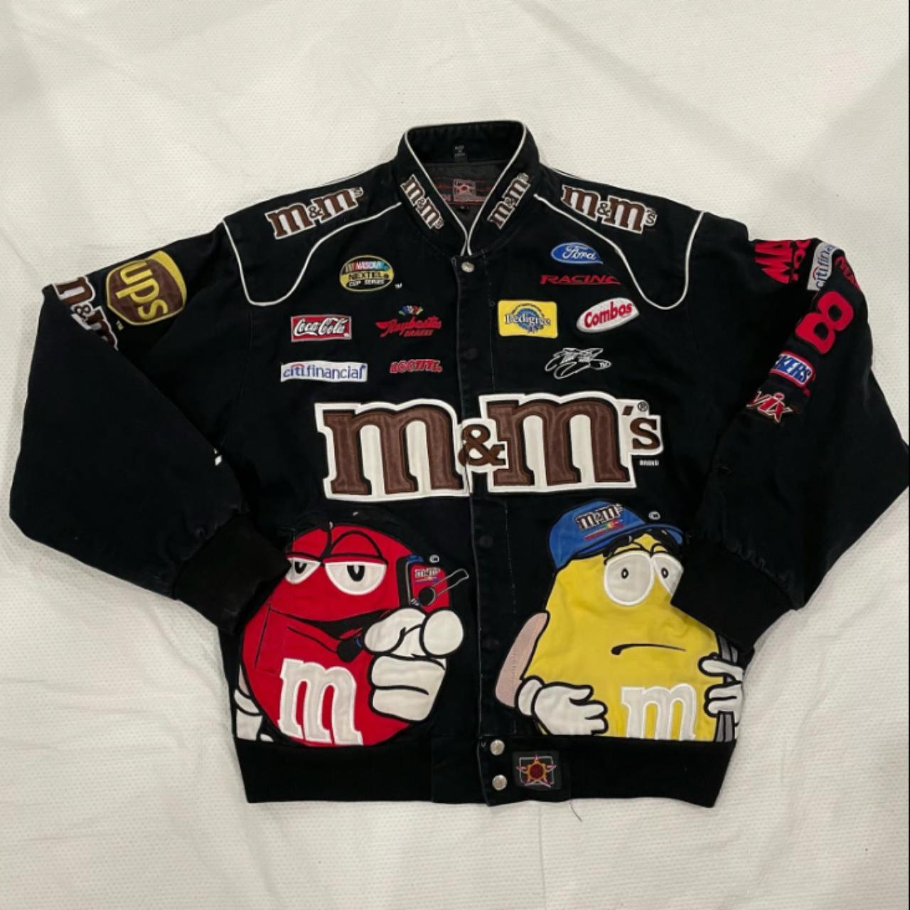 JH Design M&M's Nascar Racing Jacket (Medium) This... - Depop