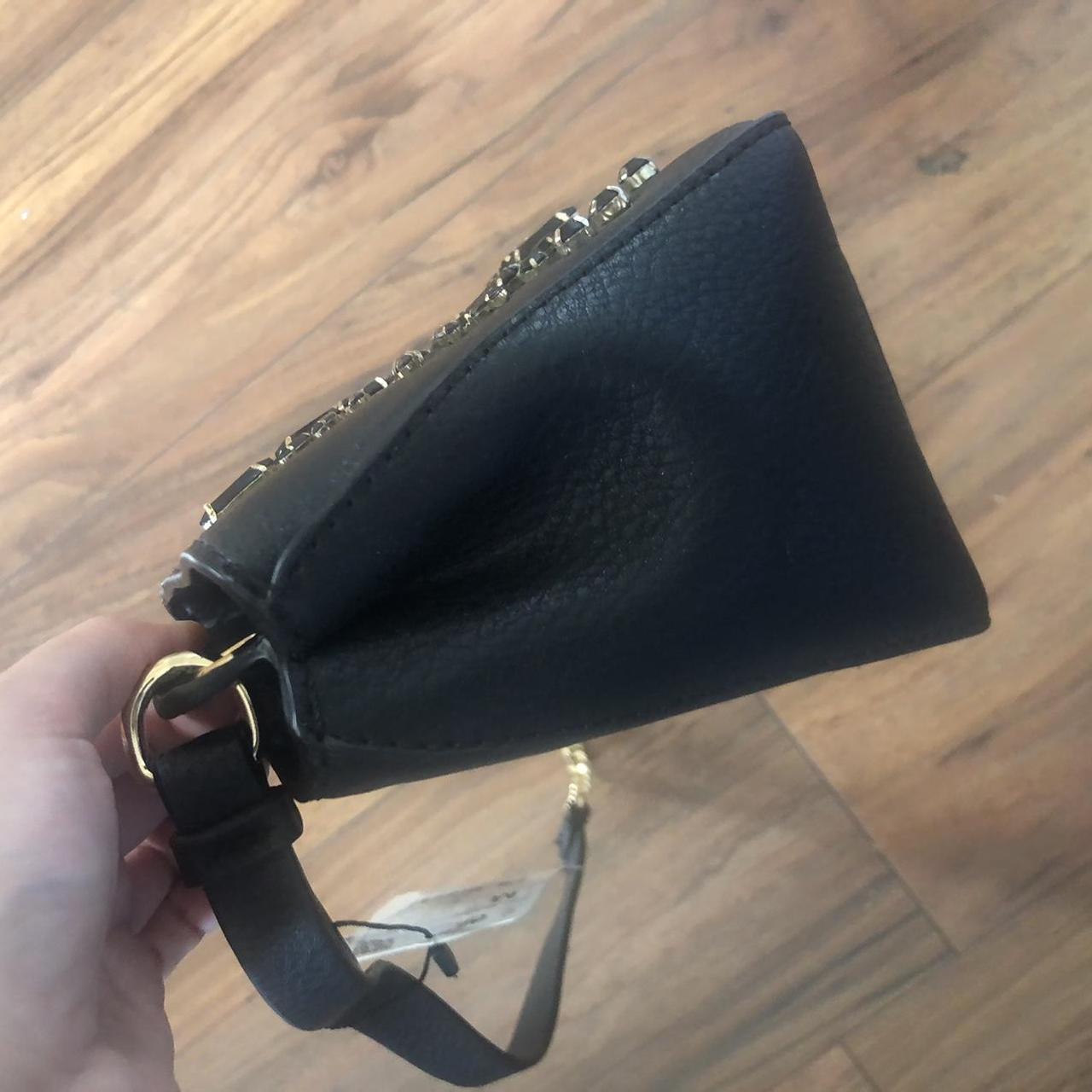 Zara Women's Black and Gold Bag | Depop