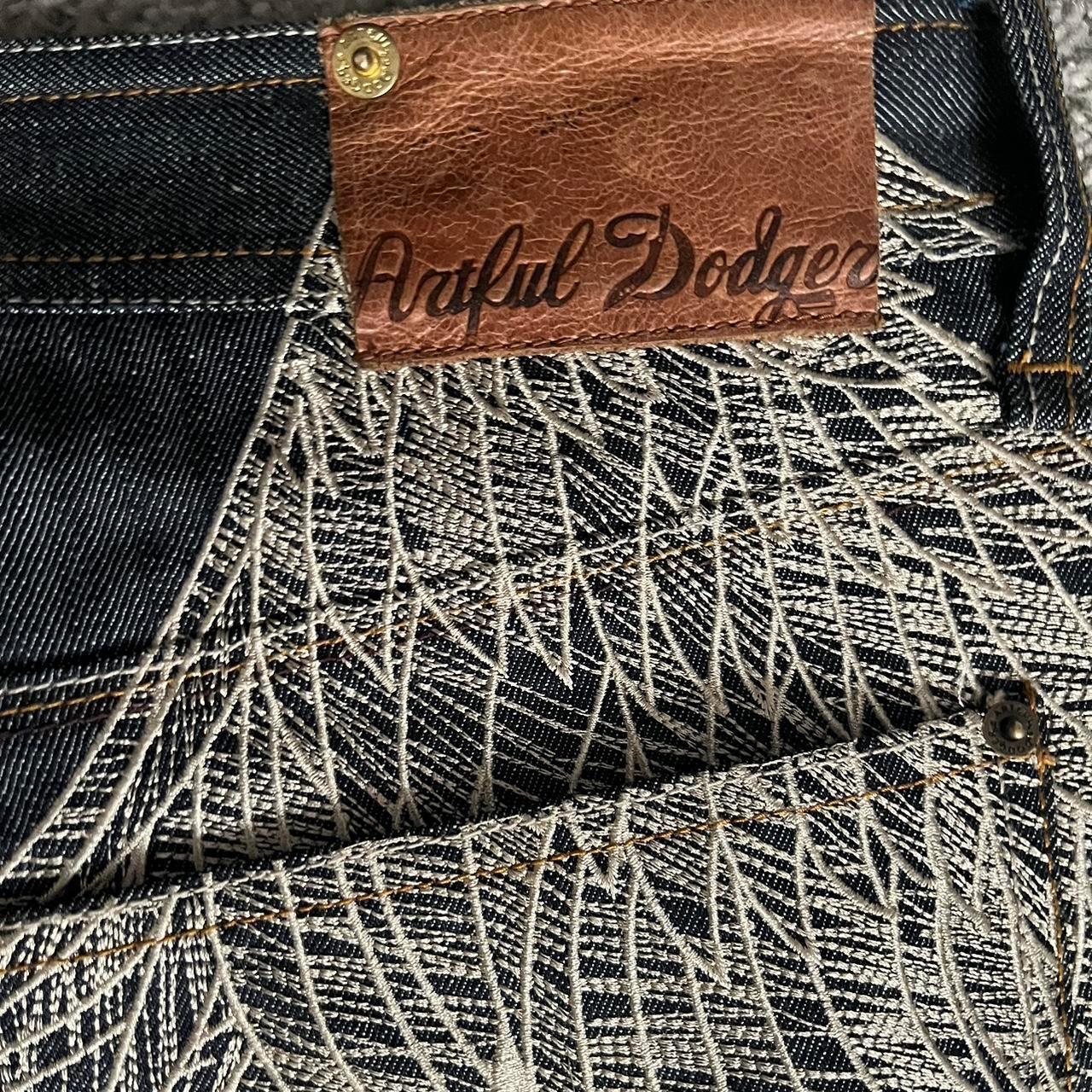 Affliction Men's Navy Jeans Artful Dodger Jeans... - Depop