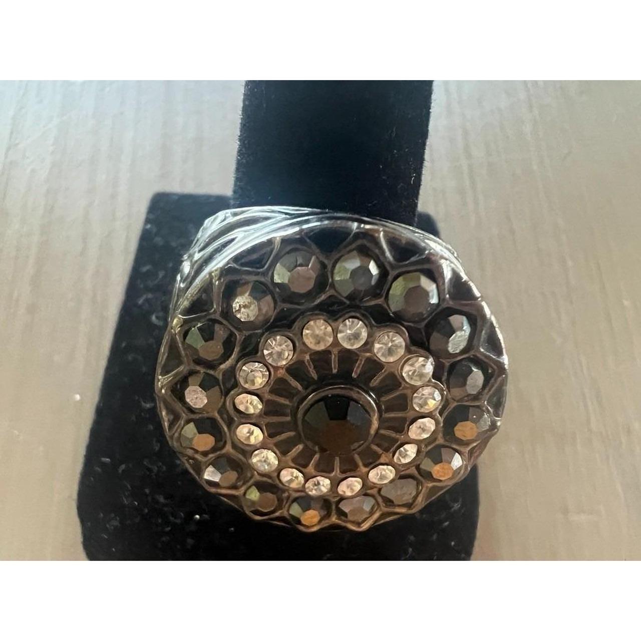 Women's Ring - Black – Gothic Statement Ring Size… - image 7