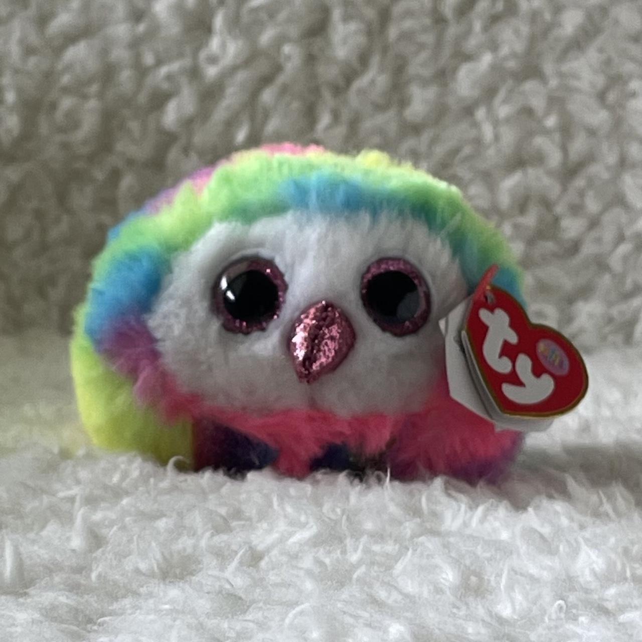 2020 Ty Puffies Collection Owen 3” neon rainbow Depop