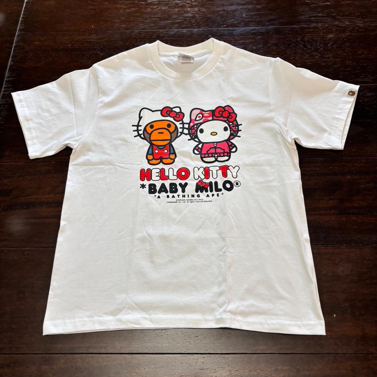 Hello Kitty & Bape tシャツ　90 BAPE Baby Milo x Hello Kitty Ginza Exclusive T-shirt Black