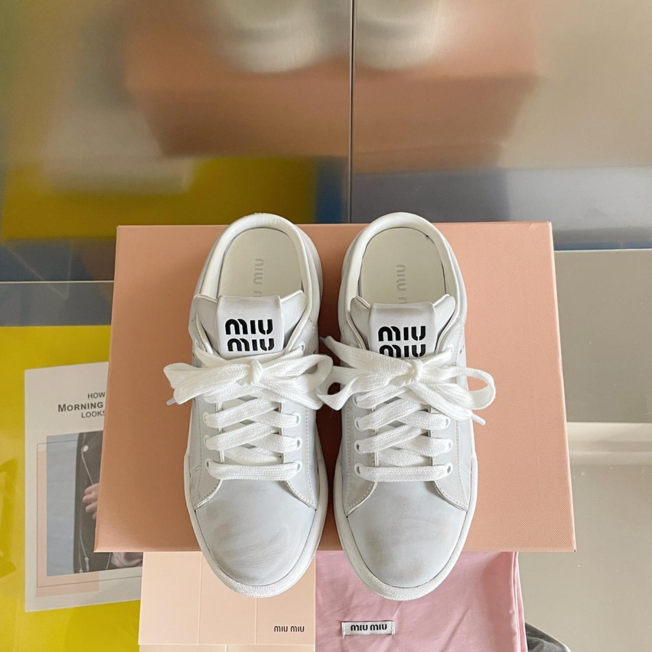 トップス miu miu archive trainers S size Miu Miu Vintage Wedge Sneakers – The Shoe Archives