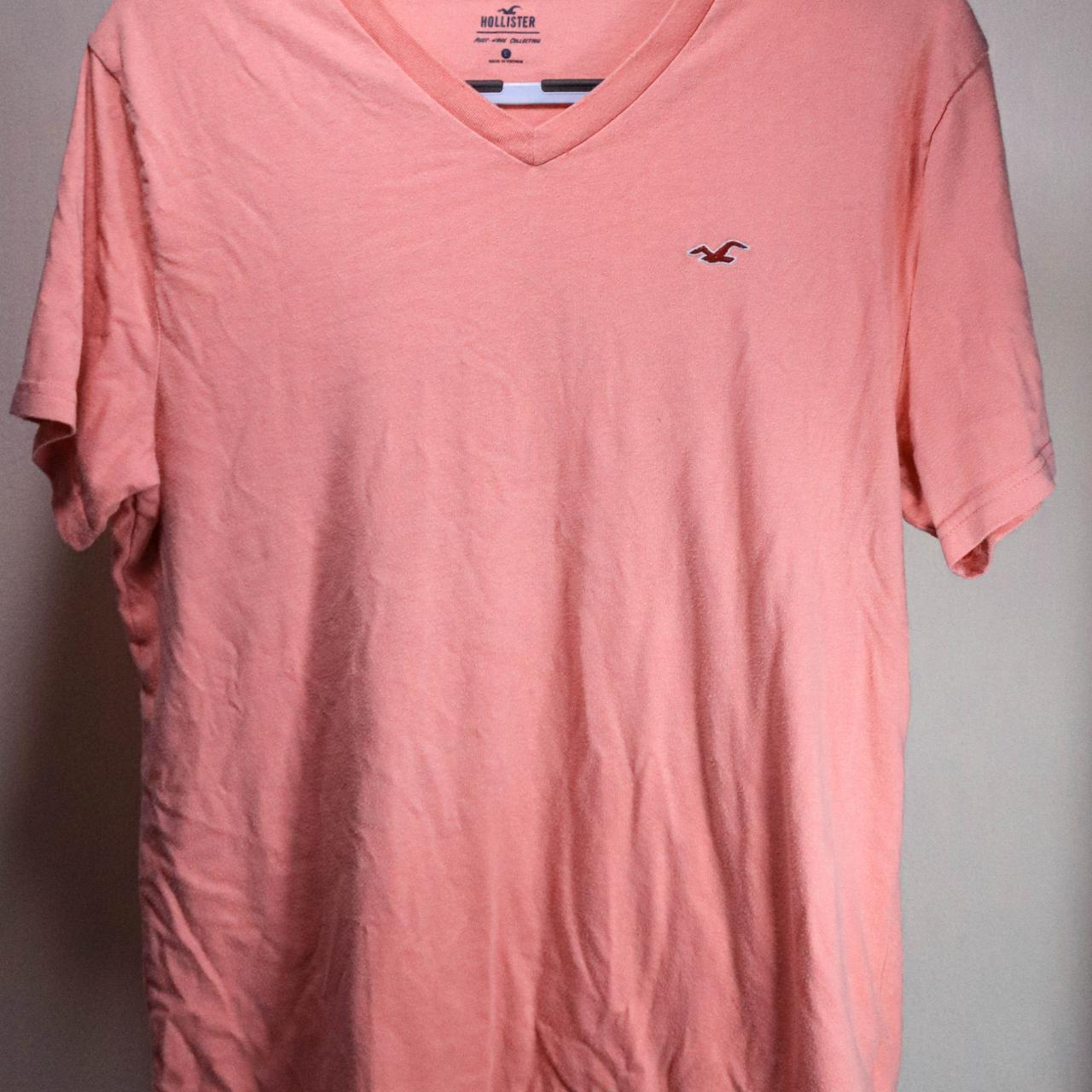 Pink hollister t shirt mens hotsell