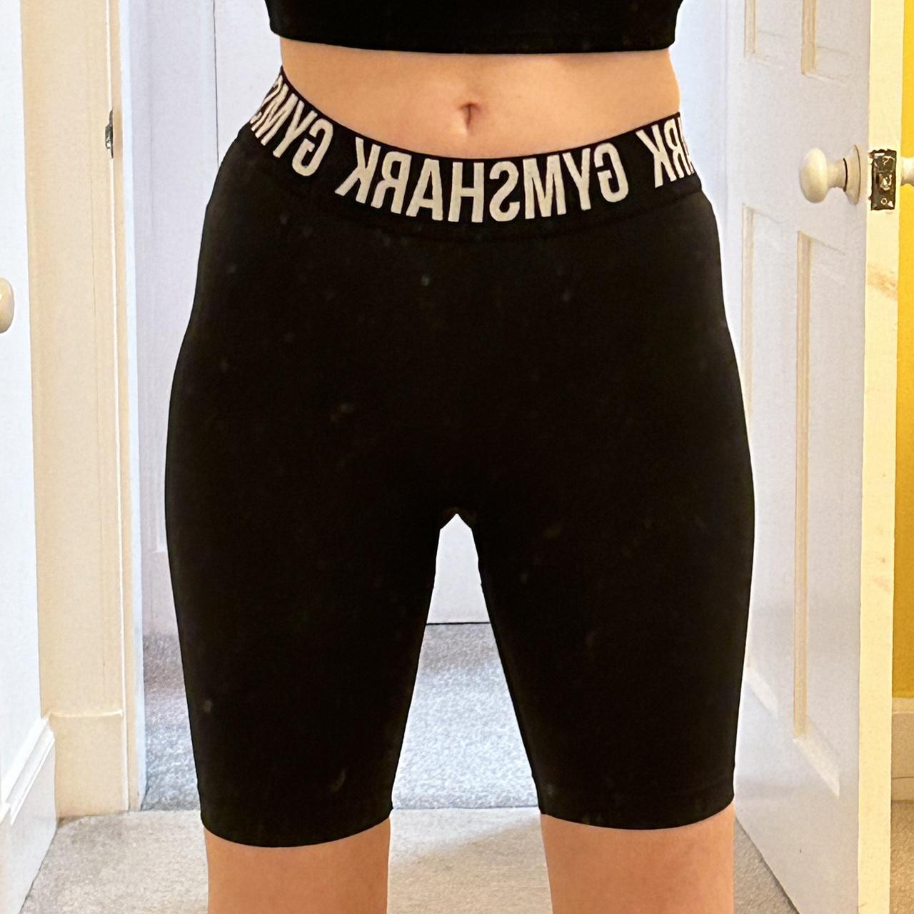 Gymshark Fit Cycling Shorts - Black/White