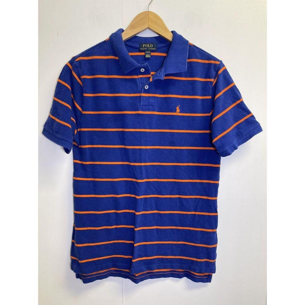 Ralph Lauren Polo Shirt Boys XL 18 20 Blue Striped. Depop