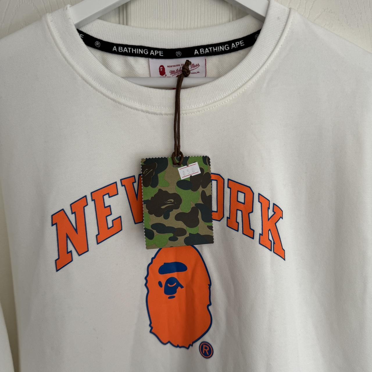 Bape X Mitchell & Ness Knicks Long Sleeve | Depop