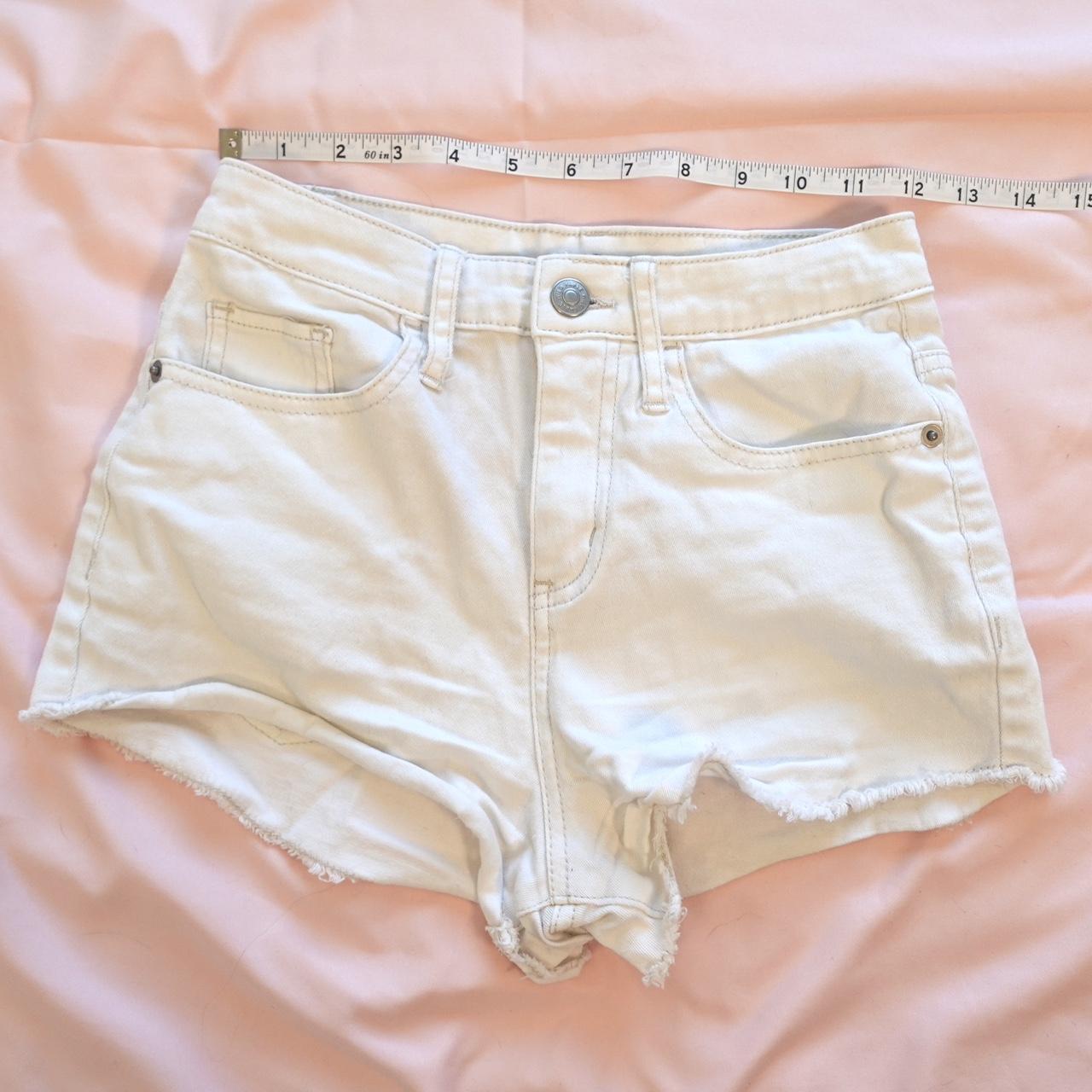 Wild Fable white cutoff high waisted booty shorts... - Depop