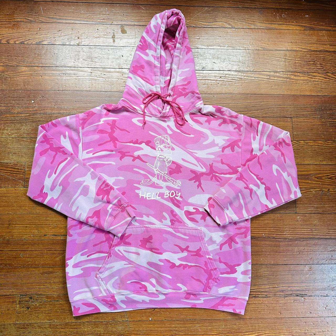 Pink camo lil peep hoodie Clearance