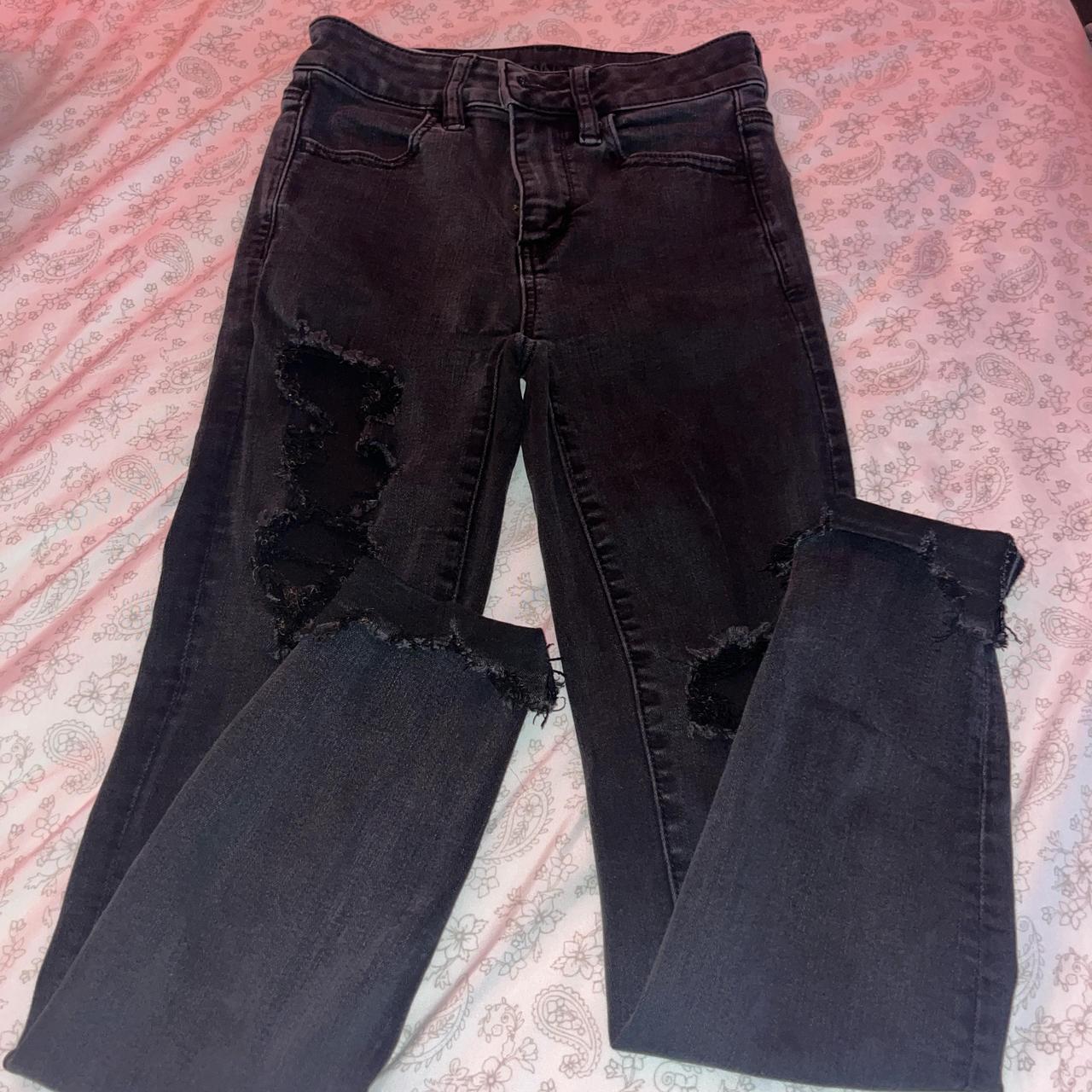 black skinny ripped jeans