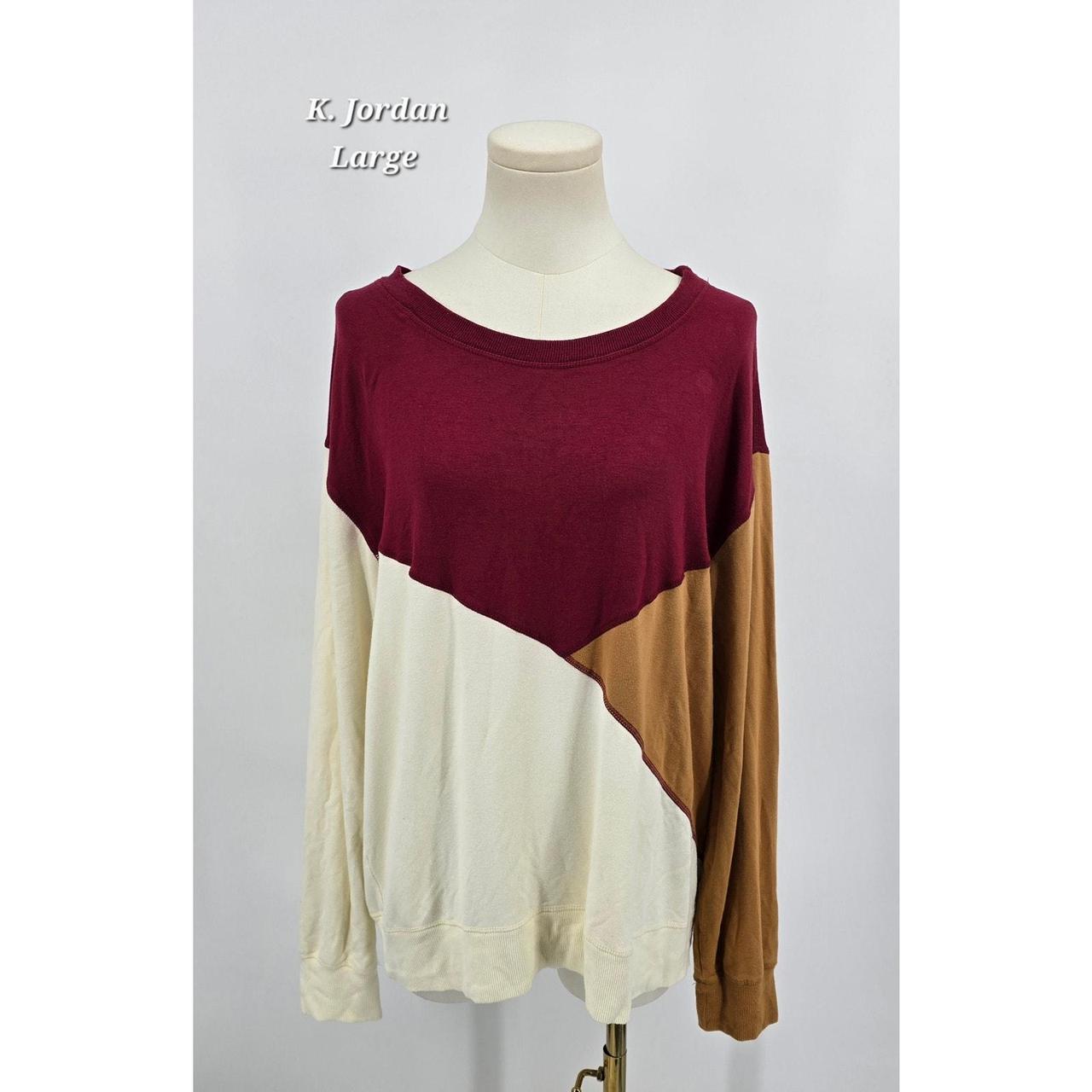 Source Unknown Women's Sweater - Cream/Red - L – … - image 1