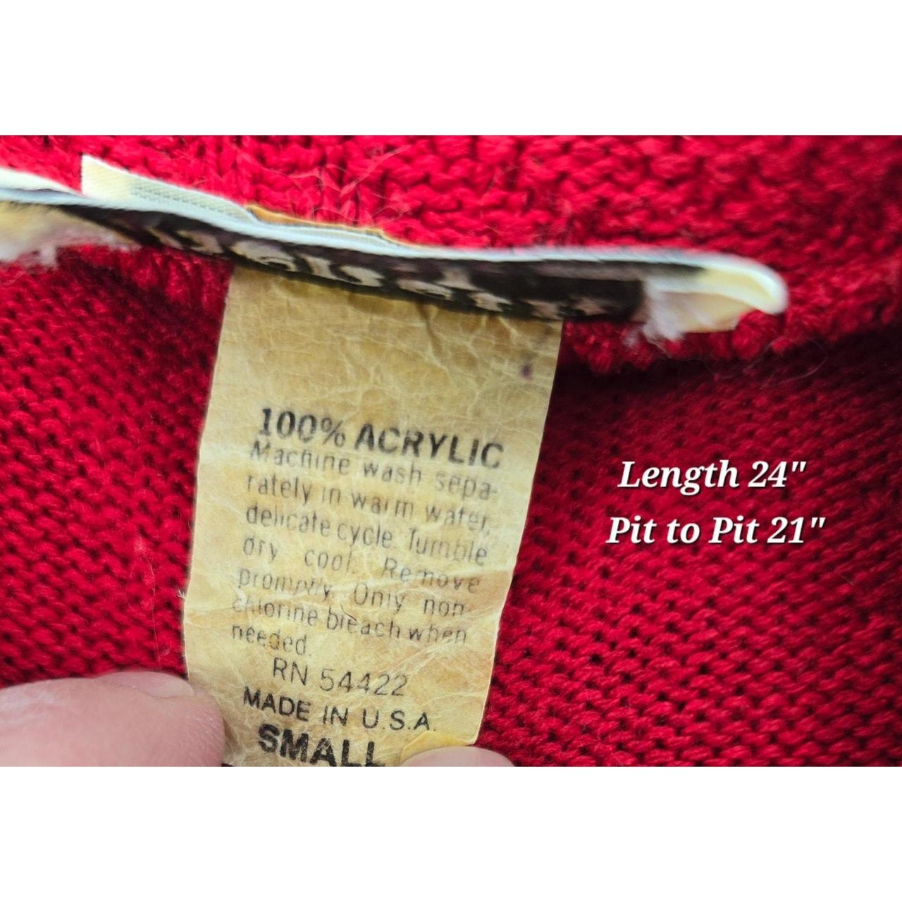 Source Unknown Women's Sweater - Red - S – Vintag… - image 5