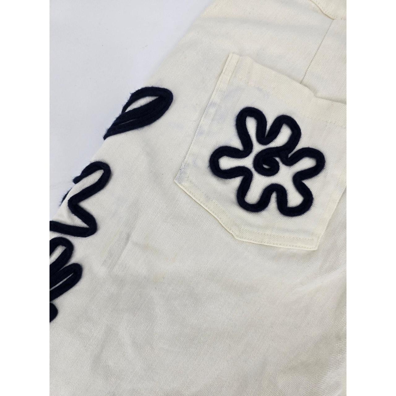 Source Unknown Women's Jeans - White/Blue - M – V… - image 5