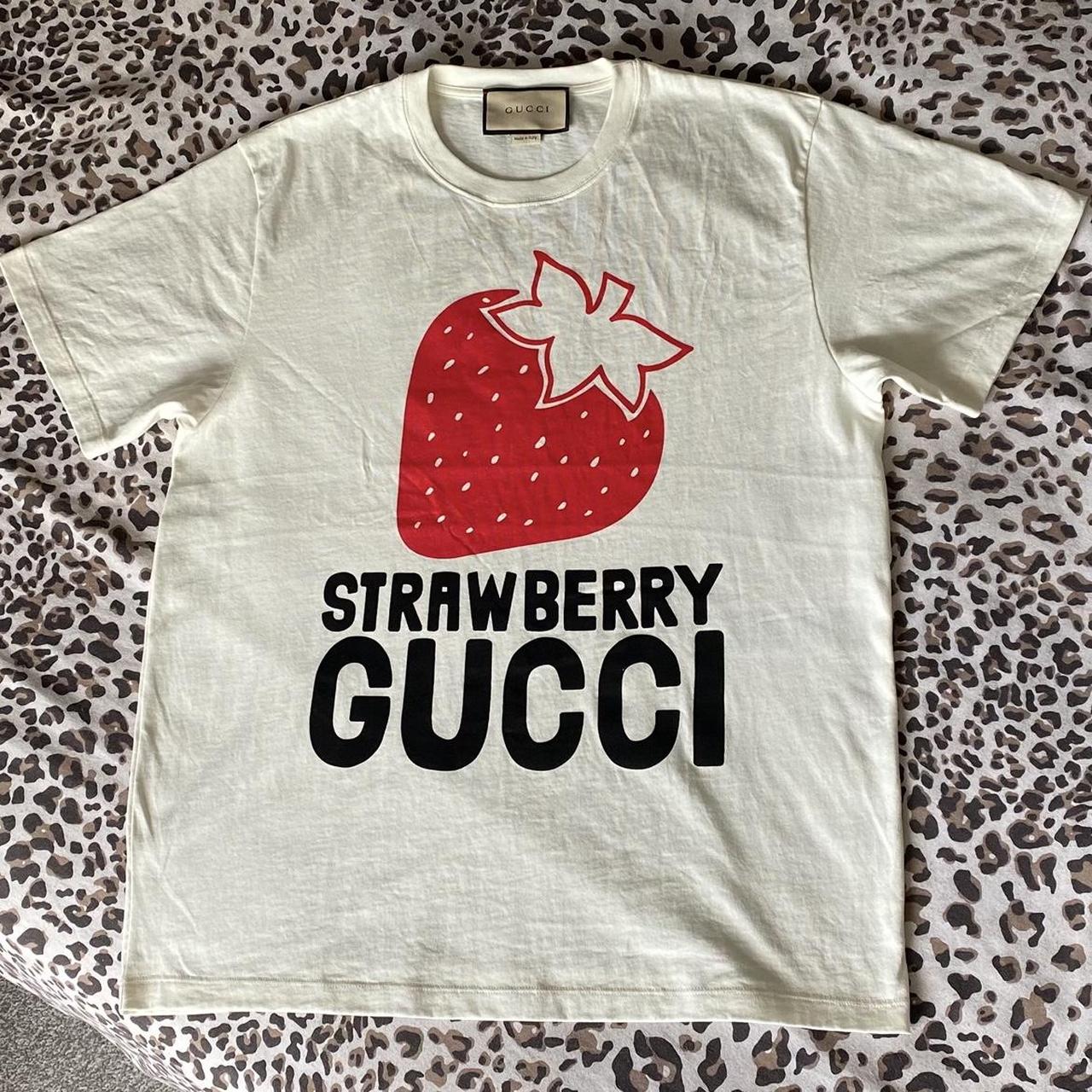 Gucci Strawberry Cotton T-Shirt In mind Depop