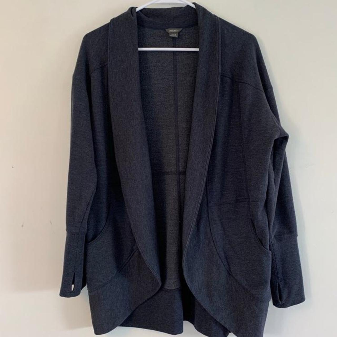 Eddie bauer camp fleece sherpa cardigan best sale