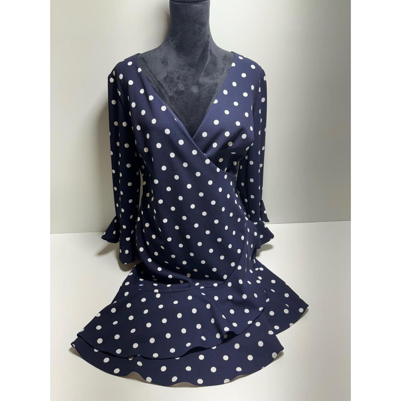 Ralph buy Lauren Polka Dot Faux Wrap Dress