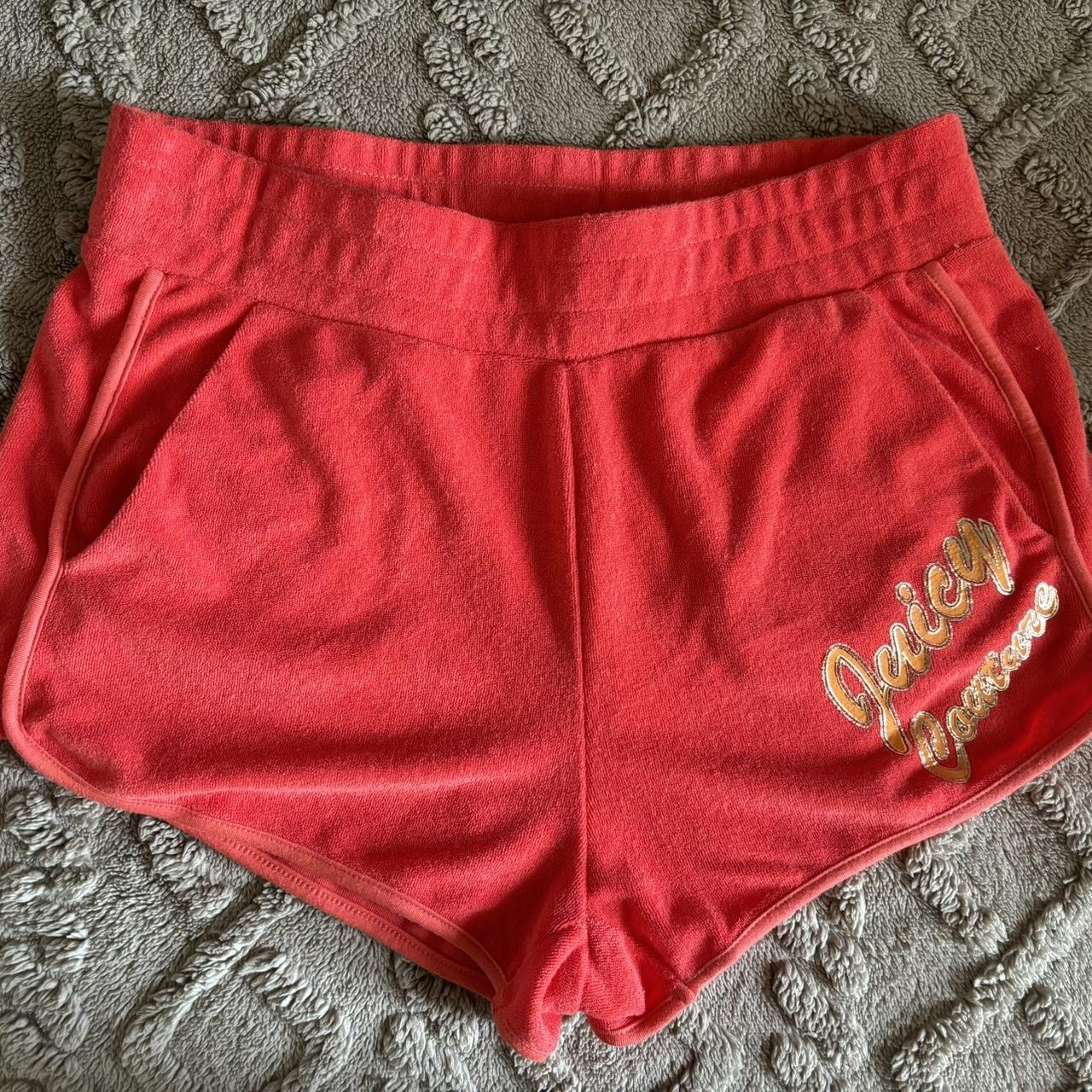 Juicy Couture reddish velour shorts so... - Depop