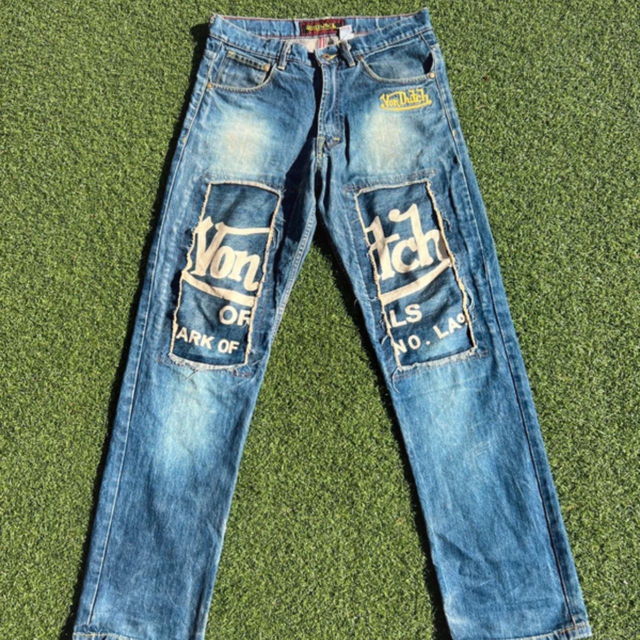 Von Dutch Originals Vintage Patched Jeans on sale