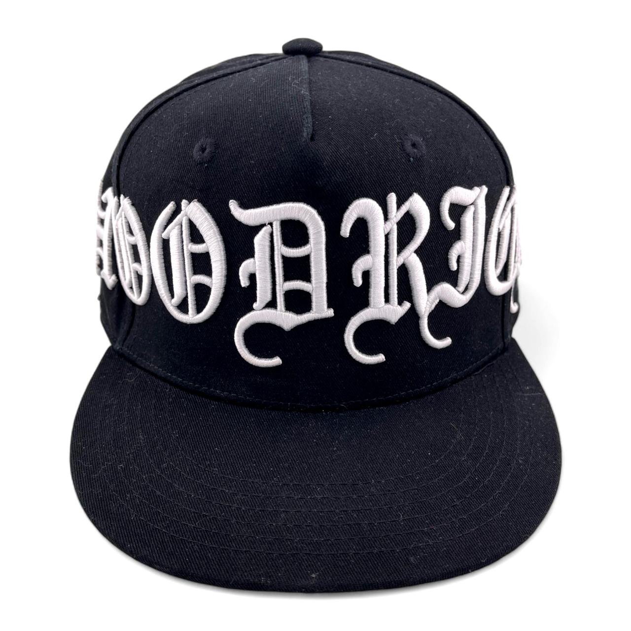 HOODRICH☆OG ヒート スクリプト Tシャツ Hoodrich OG Script Logo Embroidery Black Flat Bill | Depop