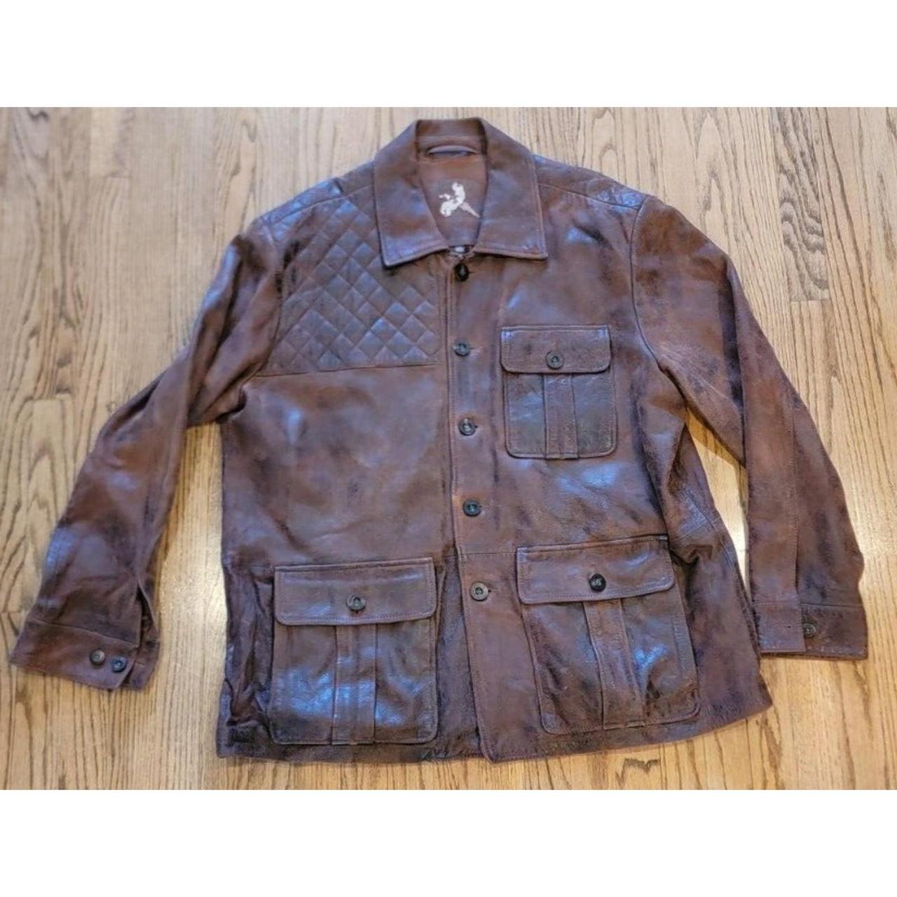 Orvis leather inducive jacket