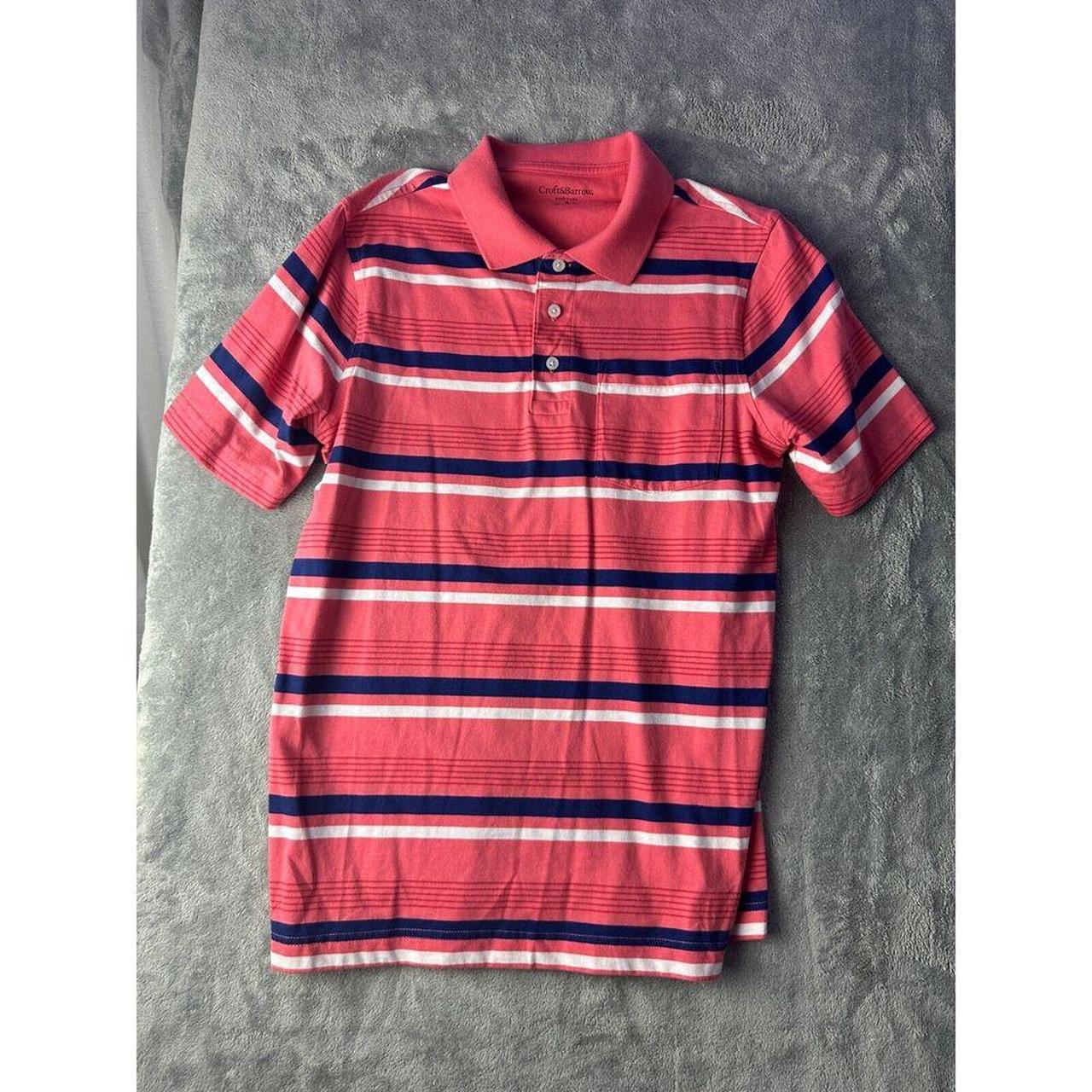 Croft Barrow Shirt Mens Polo Small Easy Care Pink... - Depop