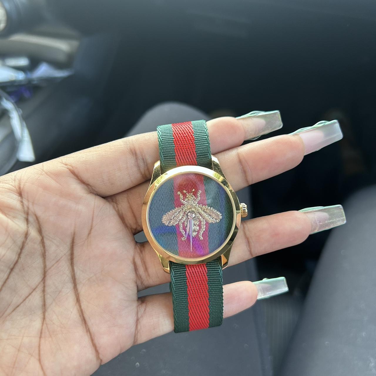 Gucci Embroidered Bee Watch