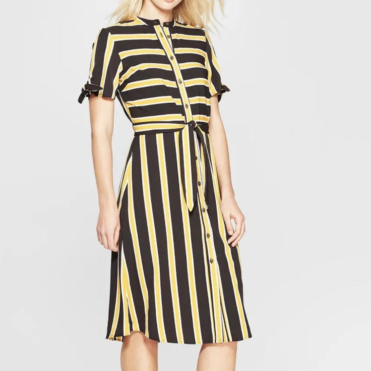 Black and yellow striped dress hotsell